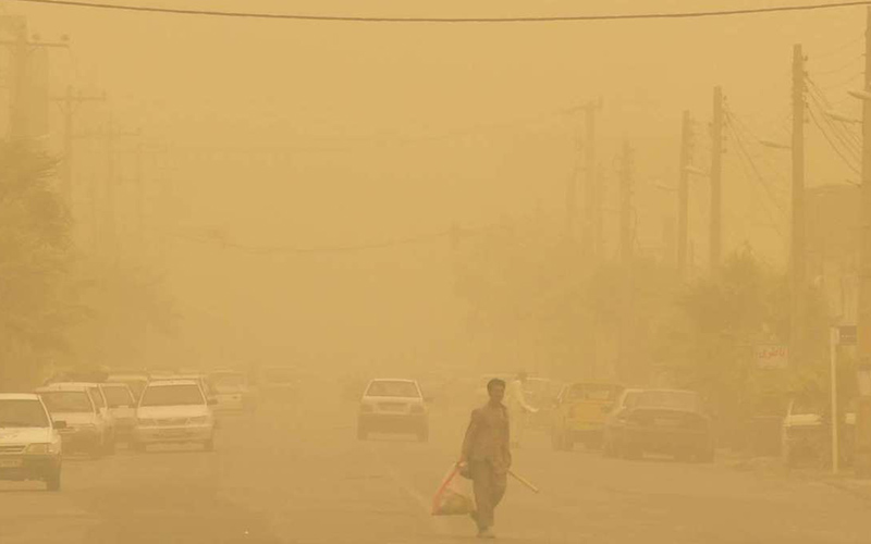 سرعت طوفان شن در زابل: 108 کیلومتر بر ساعت سرعت طوفان شن در زابل