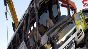 واژگونی اتوبوس در جاده هراز