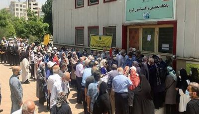 وضعیت اسفبار یکی از مراکز واکسیناسیون تهران