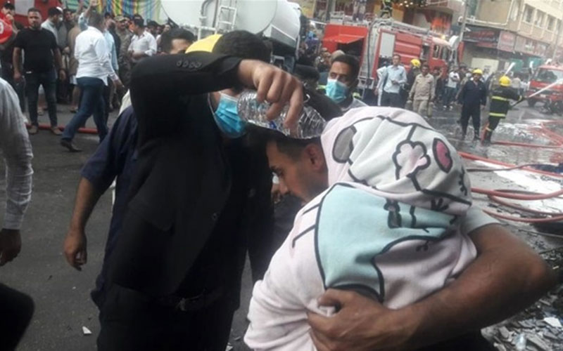 وقوع آتش‌سوزی در هتلی در استان کربلا