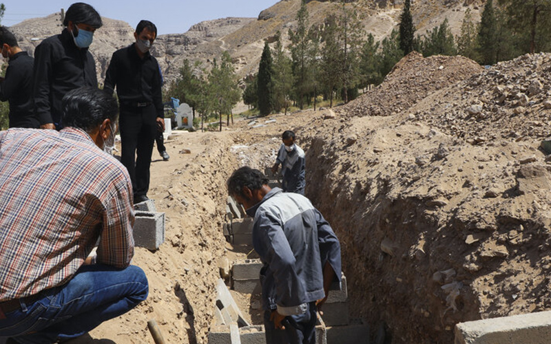 محل دفن جانباختگان کرونا در پارک جنگلی پردیسان قائم