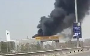 وقوع آتش‌سوزی در بندر «جبل علی» در دبی