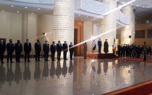 استقبال رسمی رئیسی از نخست‌وزیر عراق