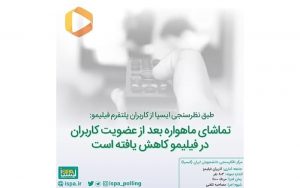 کاهش تماشای ماهواره بعد از عضویت کاربران در فیلیمو
