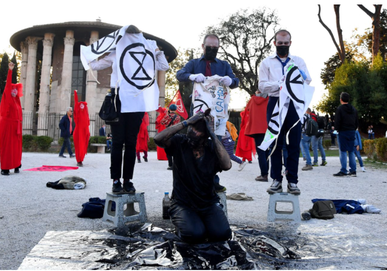 ‮ایتالیا؛ تظاهرات گسترده در آستانه نشست سران گروه 02 /عکس