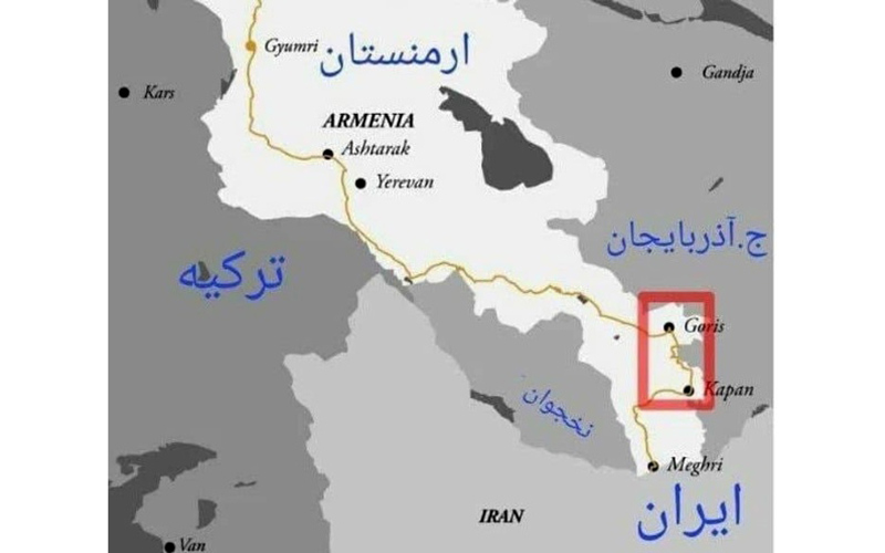 ایران راه ارمنستان از آذربایجان را جدا می‌کند