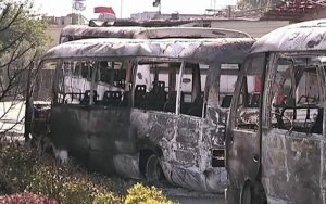 ۱۳ نفر کشته در انفجار اتوبوس مرکز دمشق