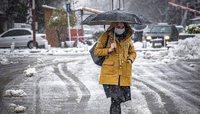 بارش برف و باران در ۱۰ استان کشور