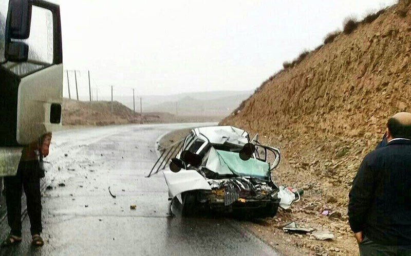 پودر شدن پراید در تصادف هولناک در اتوبان کسایی تبریز