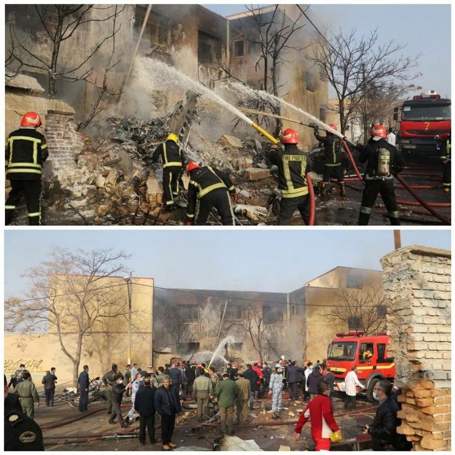 تصاویر سقوط هواپیمای تبریز