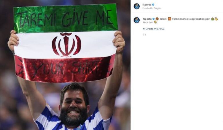 درخواست هوادار پورتو از طارمی با پرچم ایران
