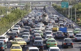 رانش زمین علت ترافیک بزرگراه شهید همت