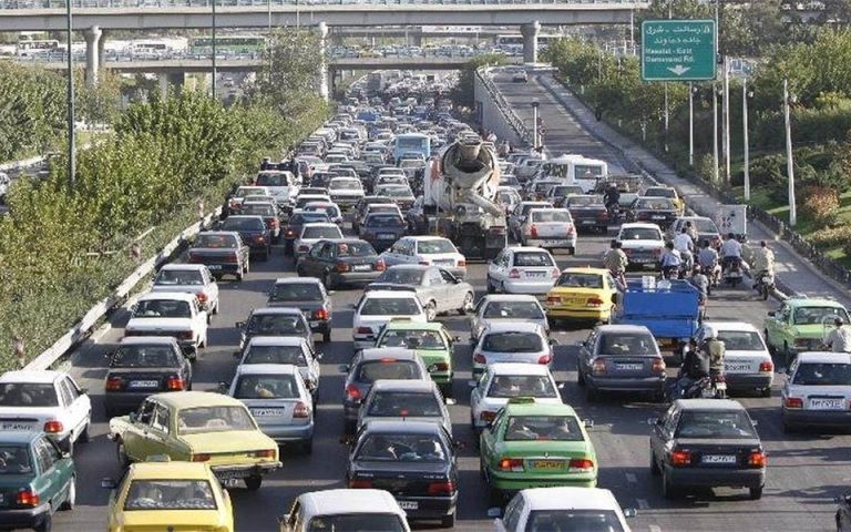 رانش زمین علت ترافیک بزرگراه شهید همت