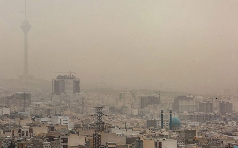 شاخص آلودگی هوای تهران روی شرایط ناسالم