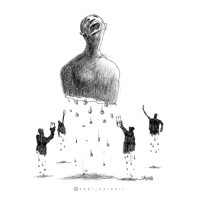 ریزش ساختمان متروپل و نگاه کاریکاتوریستها/ عکس طرحی از هادی حیدری