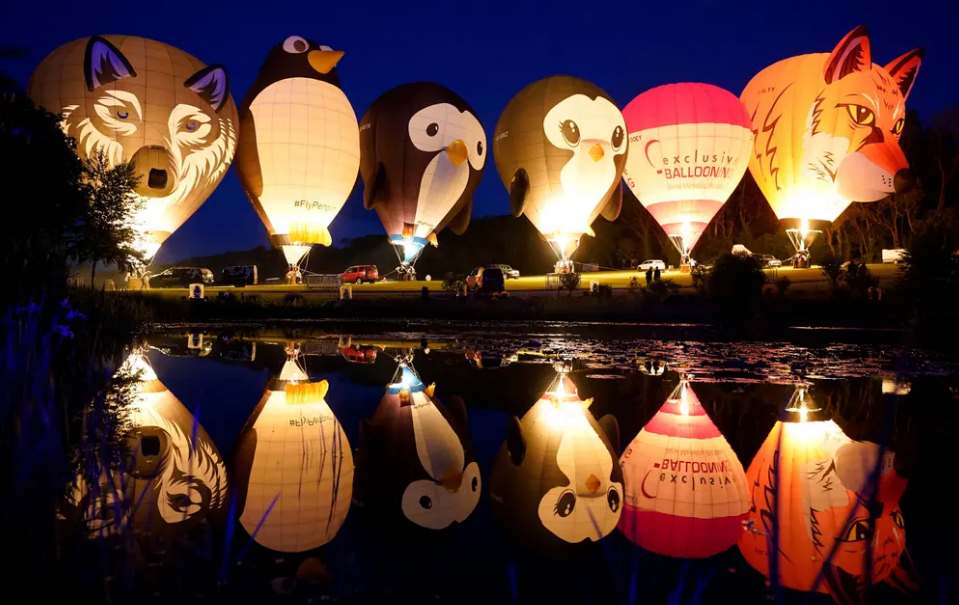 جشنواره بالن در بوستانی در انگلیس