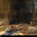 آتش سوزی هتل نیمه کاره