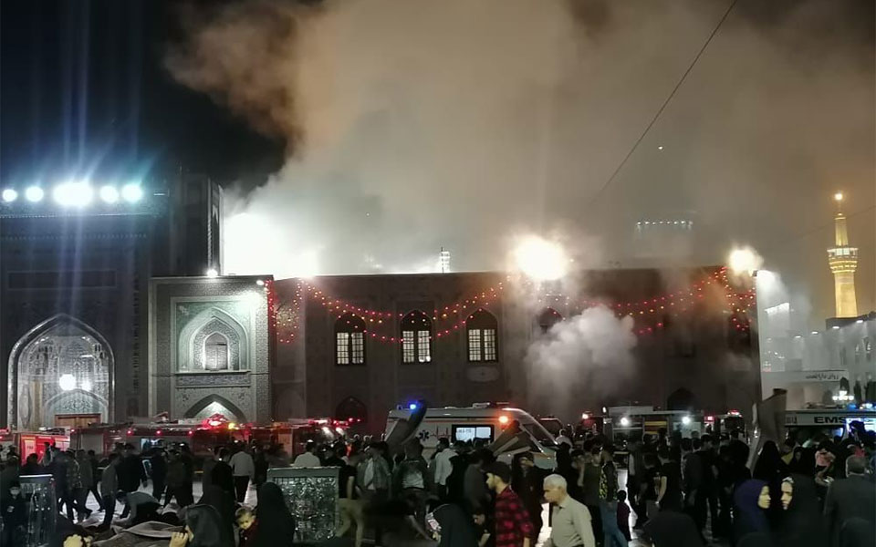آتش‌سوزی در بست شیخ بهایی حرم رضوی