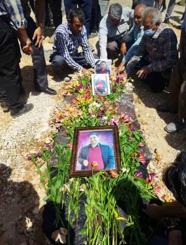 خاکسپاری عبدالباقی بعد از 22 روز در دهاقان اصفهان