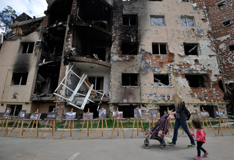 ویرانی های جنگ در شهر "ایرپین" اوکراین