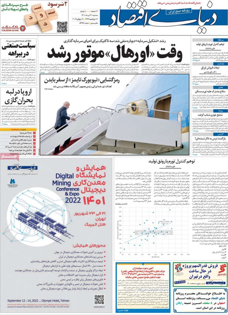 صفحه اول روزنامه ها