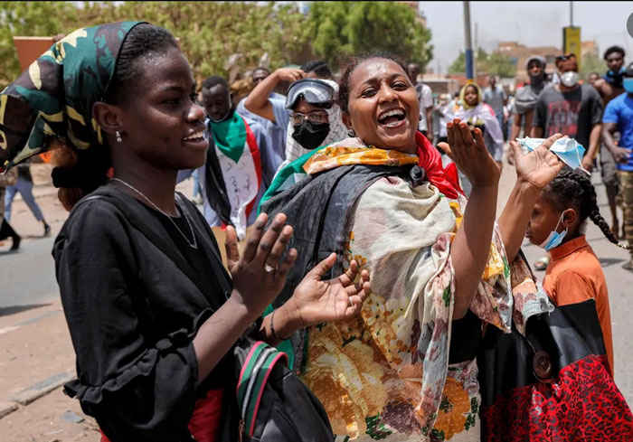 تظاهرات علیه حکومت کودتا در شهر خارطوم سودان