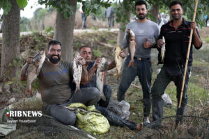 مراسم قرق شکنی ماهیگیری در روستای رمنت بابل