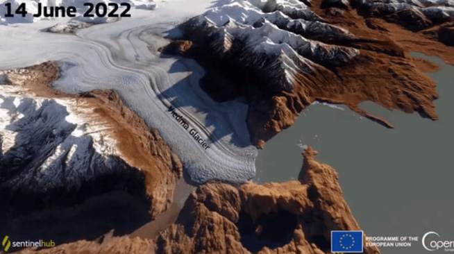 ماهواره عقب نشینی، یخچال‌های طبیعی پاتاگونیا را به تصویر کشید