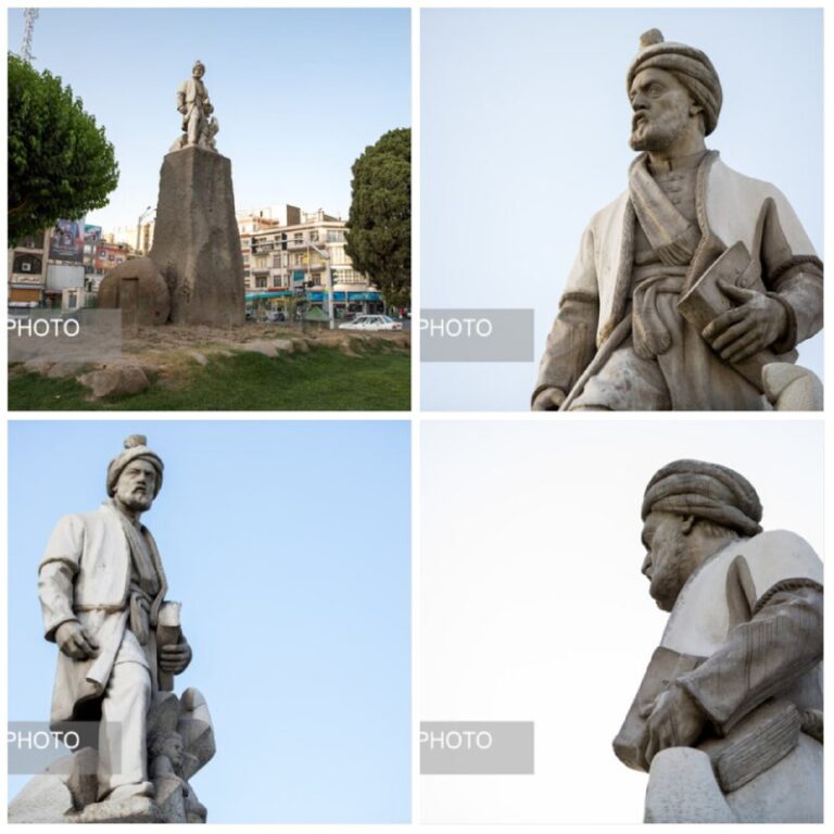 دورنگ شدن مجسمه فردوسی