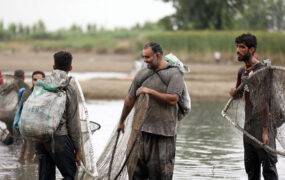مراسم قرق شکنی ماهیگیری در روستای رمنت بابل