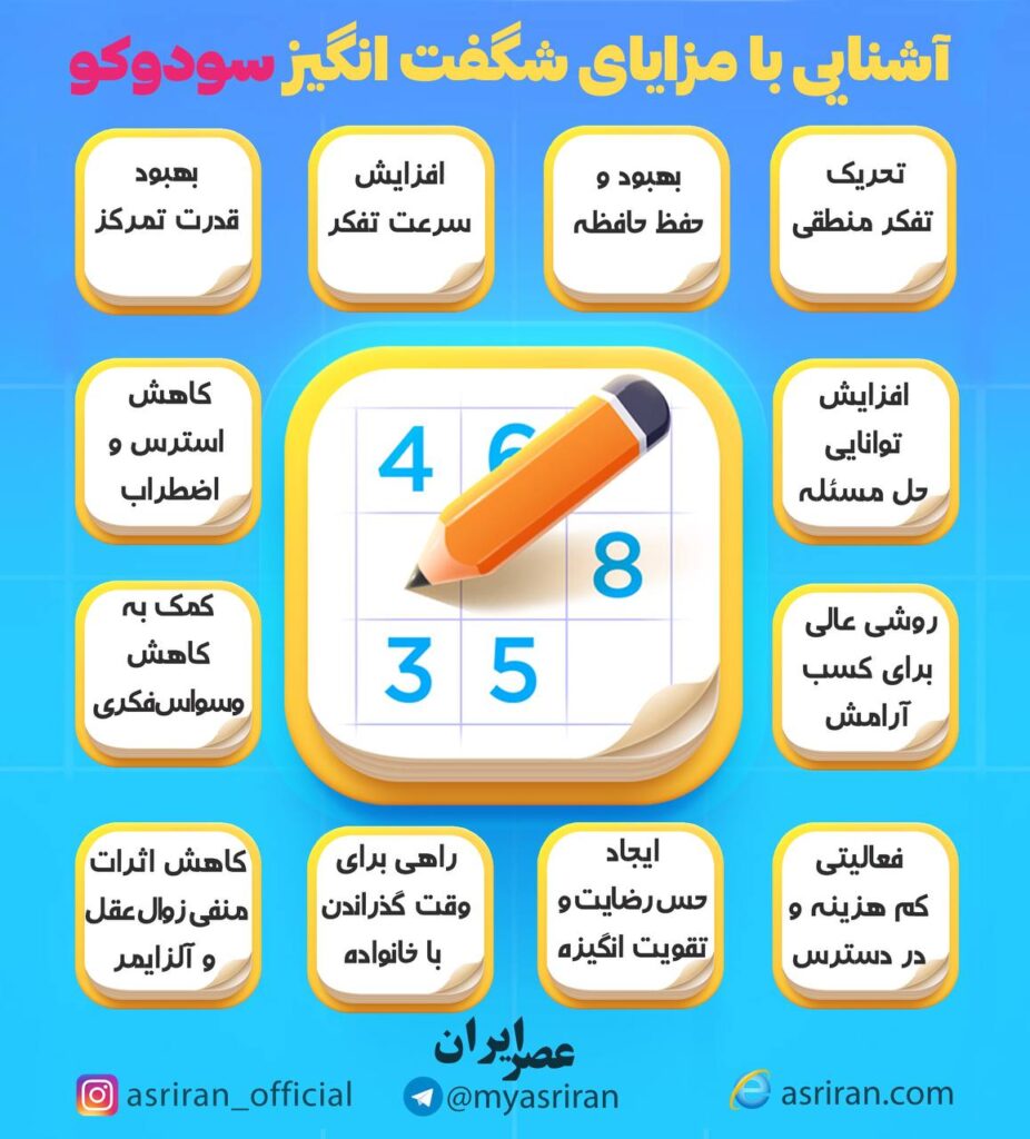 سودوکو و مزایای شگفت انگیز آن