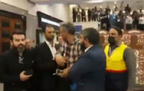درگیری در محل برگزاری انتخابات فدراسیون فوتبال