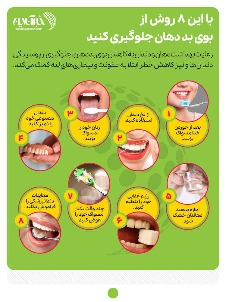 با این 8 روش از بوی بد دهان جلوگیری کنید