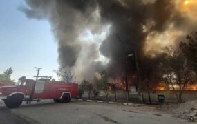 آتش سوزی در کشتارگاه مرغ آنامیس میناب