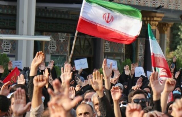 تجمعات مردم قزوین علیه اغتشاشگران
