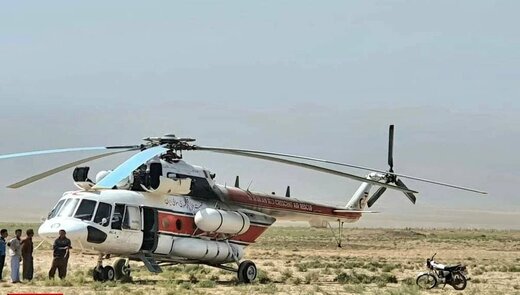 فرود اضطراری بالگرد حامل نمایندگان مجلس فرود اضطراری