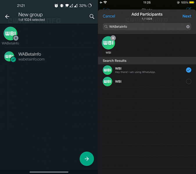  واتس اپ قابلیت چت را برای 1000 کاربر فعال می کند