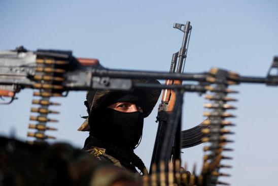 رژه نظامی به مناسبت سی و پنجمین سالگرد تاسیس جنبش جهاد اسلامی فلسطین در نوار غزه