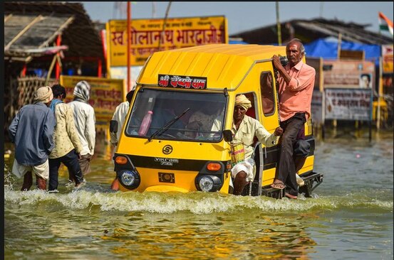 سیل در الله آباد هند