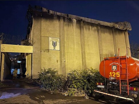 زندان اوین تهران پس از آتش سوزی شبانه