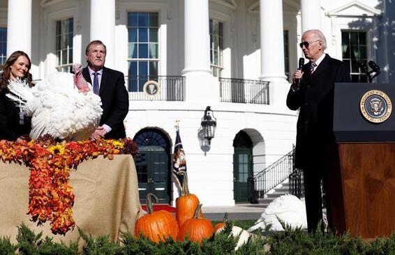 مراسم انتخاب بوقلمون سال از سوی رییس جمهوری آمریکا به مناسبت آیین روز شکرگذاری در کاخ سفید
