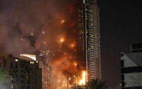 آتش‌سوزی مهیب در یک برج مسکونی در دبی