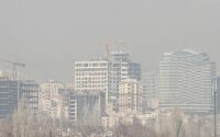آلودگی هوا در روز بارانی پایتخت