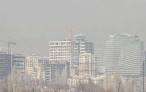 آلودگی هوا در روز بارانی پایتخت
