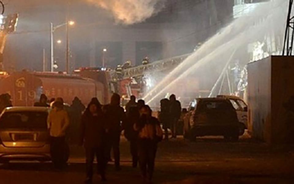 36 نفر در آتش سوزی در یک کارخانه در چین جان باختند.