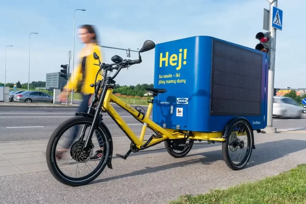 IKEA سانرایدر دوچرخه تحویل مرسوله با انرژی خورشیدی معرفی شد