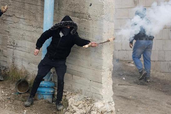 اعتراضات ضداسراییلی فلسطینی ها در شهر الخلیل در کرانه باختری فلسطین