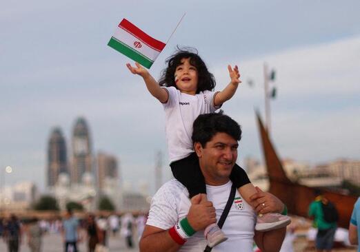 طرفداران تیم ملی فوتبال ایران در دوحه قطر