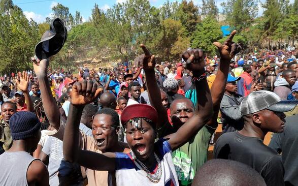 تظاهرات مخالفان حکومت کنیا در شهر نایروبی