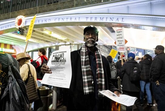 تظاهرات و اعتراضات صنفی کارکنان راه آهن آمریکا برای دستمزدهایشان 